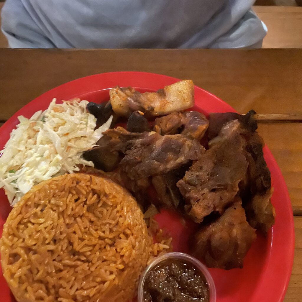 Pot Belly Shark Jollof Rice & Pork